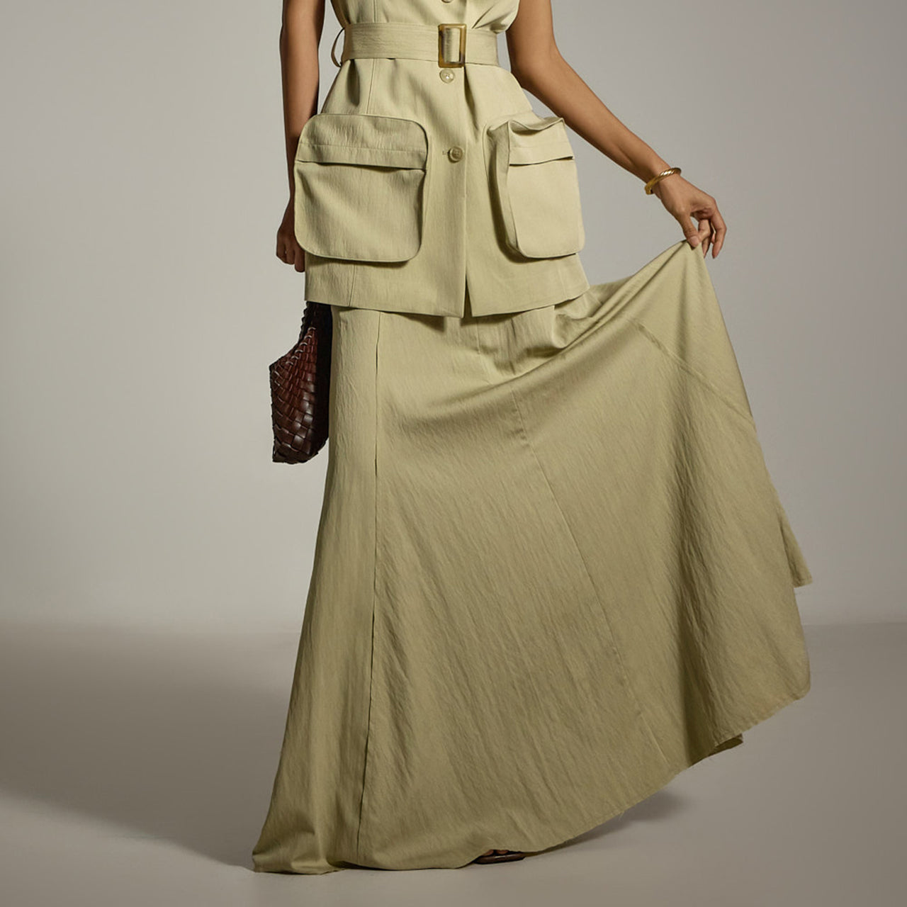 SK3000 长款喇叭裙