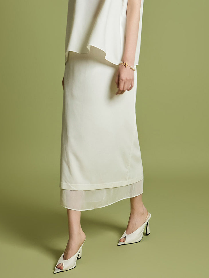 SK3015 Sheer Layered Skirt