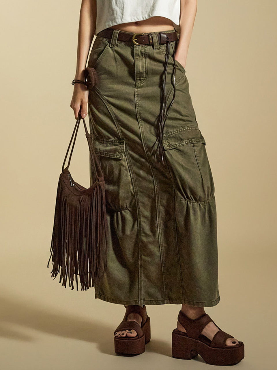 SK3025 Skirt with Belt