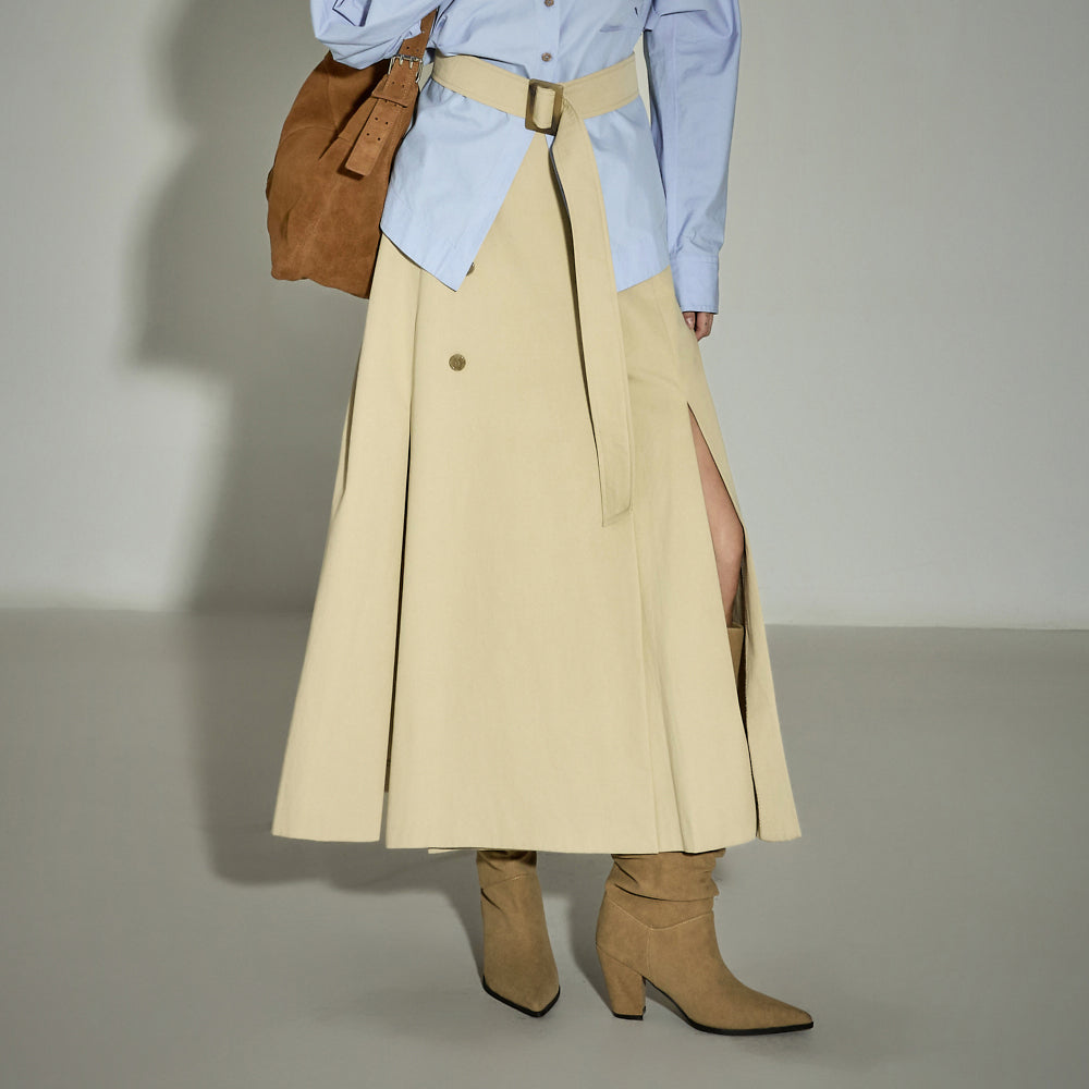 SK3053 Trench Skirt with Belt