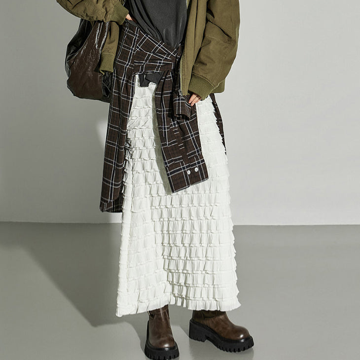SK3089 Ruffled Long Skirt
