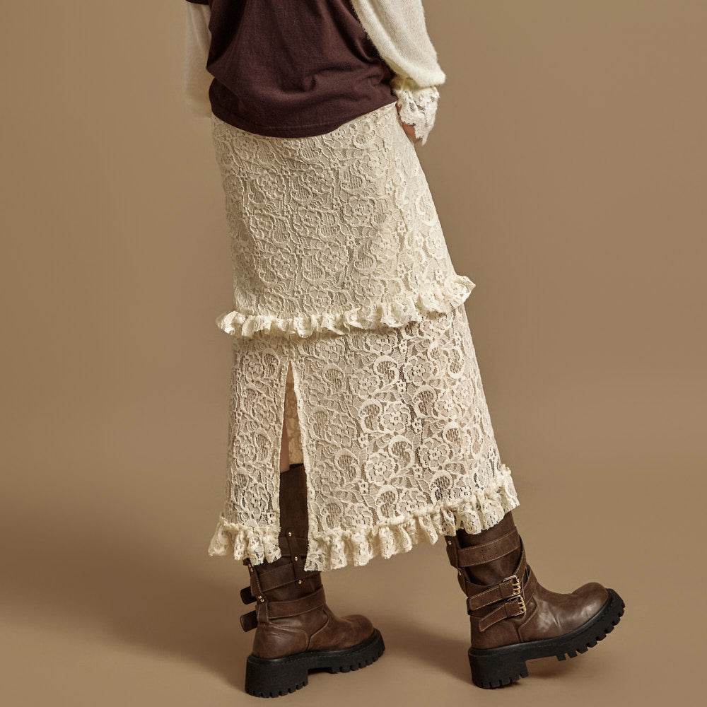 SK3098 Lace Frill Skirt