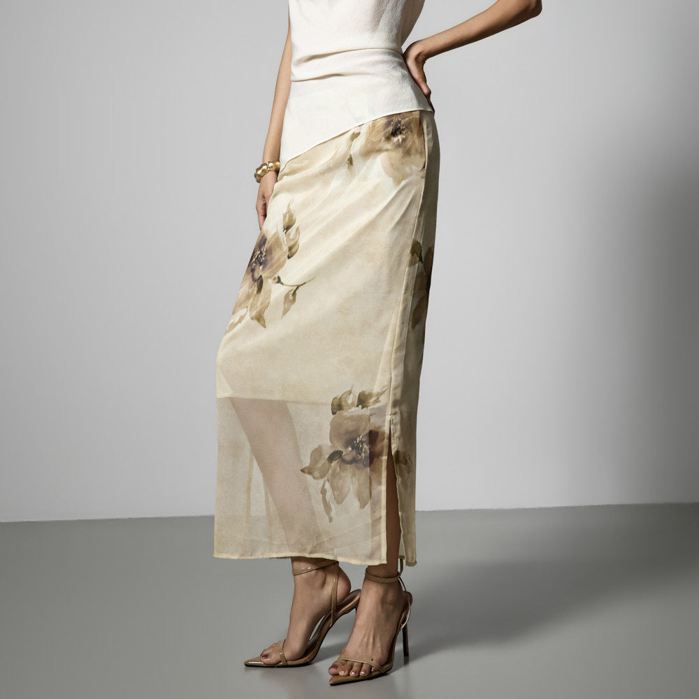 SK3226 Sheer Flower Skirt
