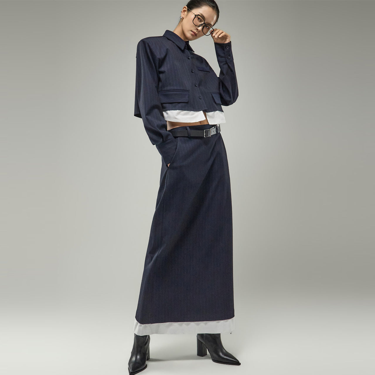 SK3261 Pinstripe Skirt