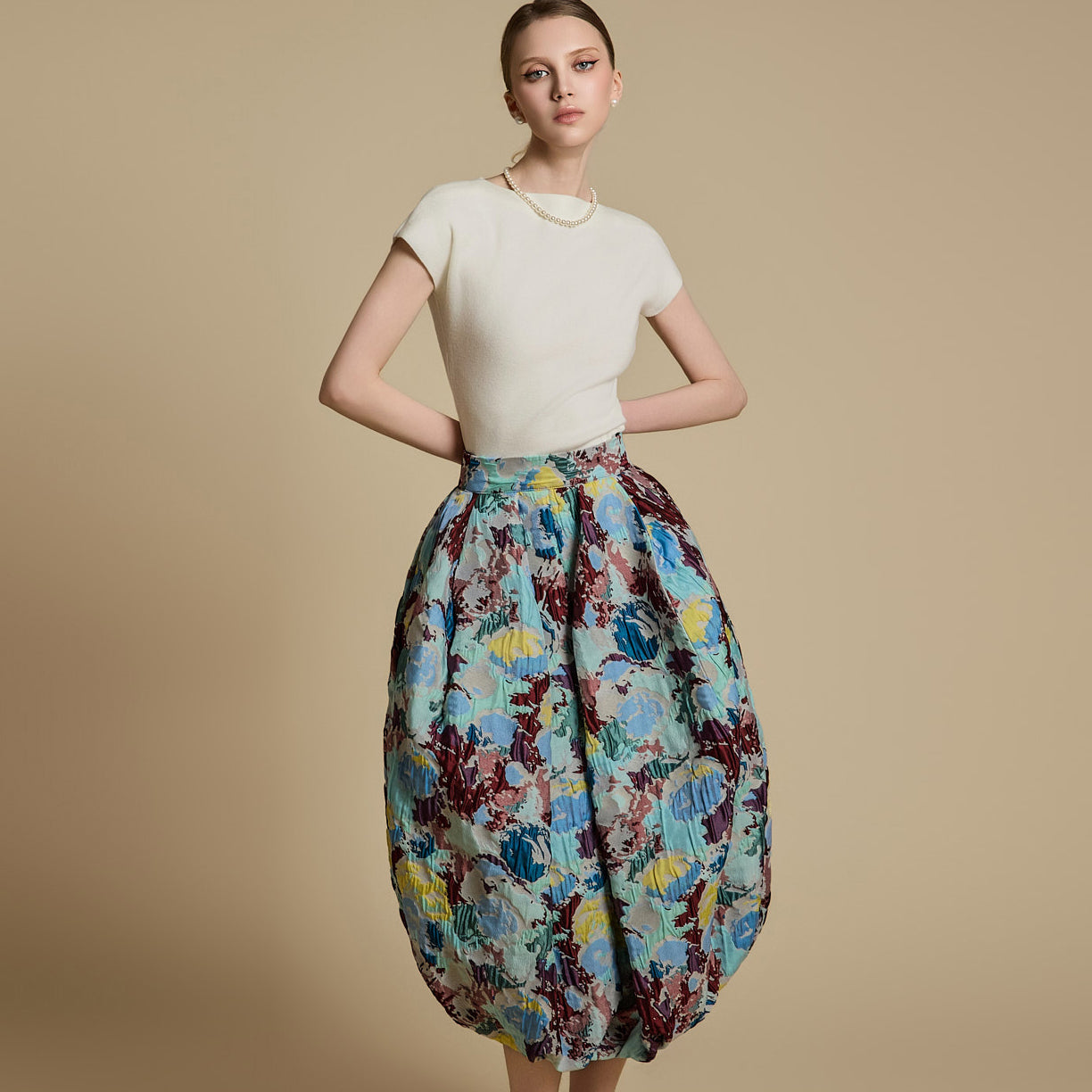 SK9269 Jacquard Skirt
