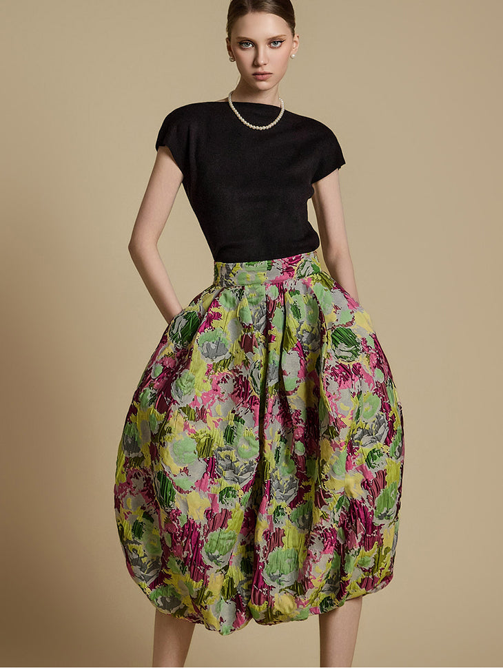 SK9269 Jacquard Skirt