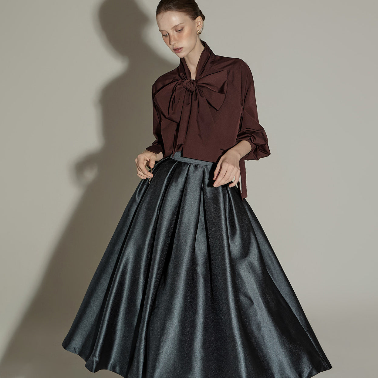 SK9288 Pintuck Flare Skirt