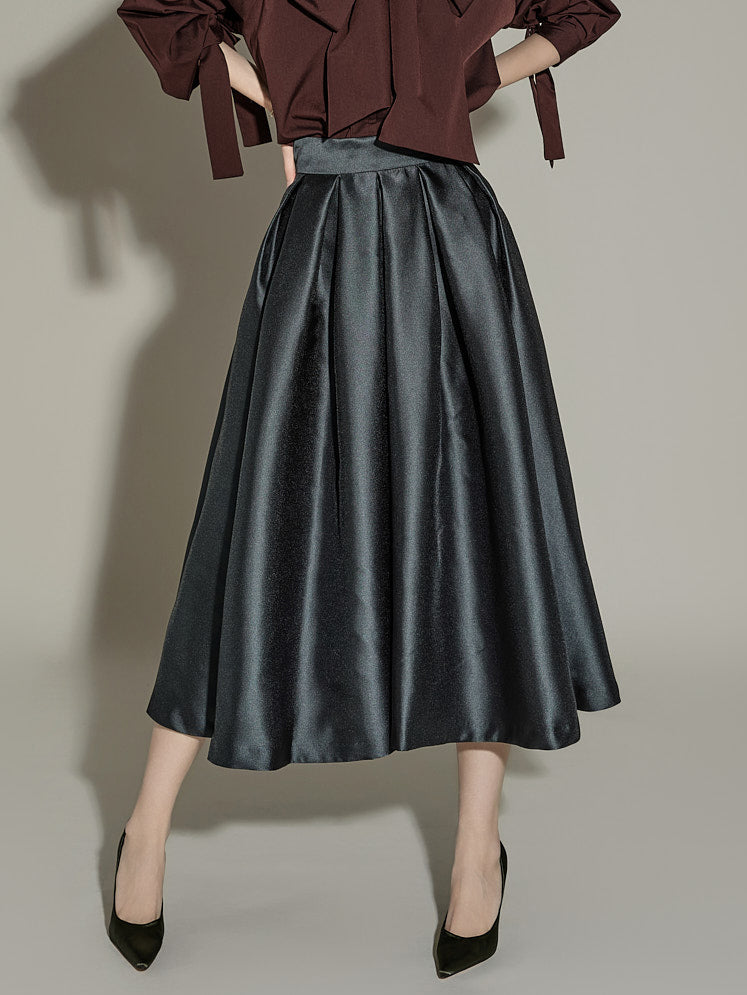 SK9288 Pintuck Flare Skirt