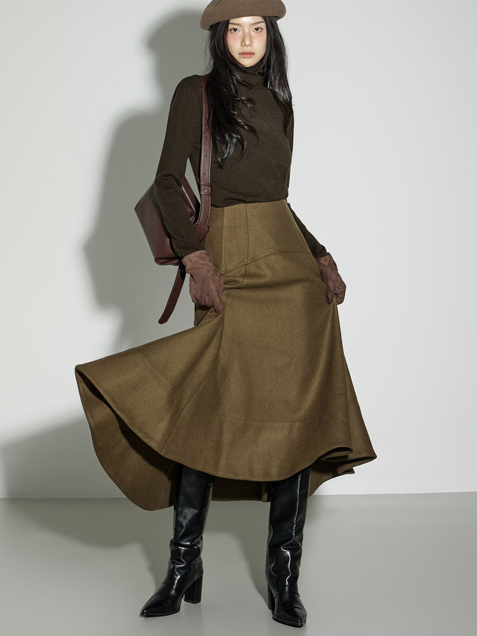 SK9299 Flared Wool Skirt