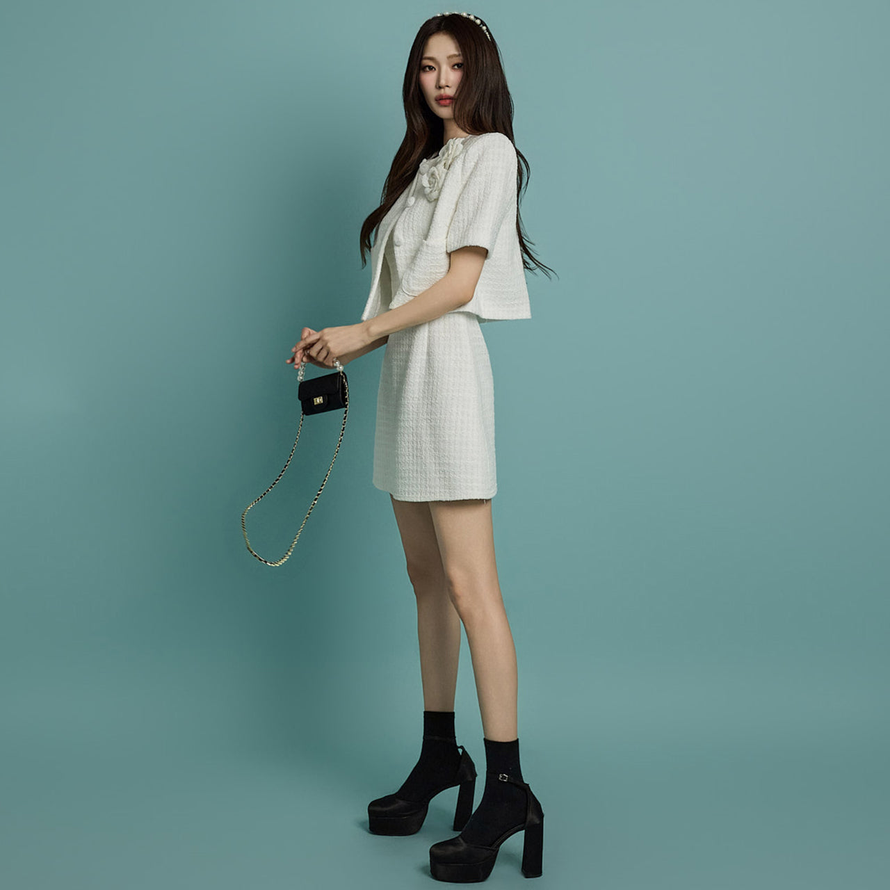 TP2092 Tweed Jacket and Dress Set