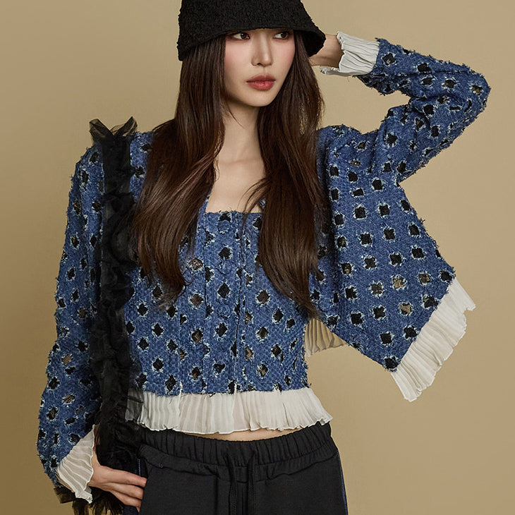 TP2093 Denim Jacket and Bustier Set