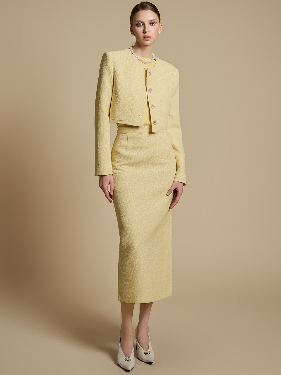 TP2120 ツイードジャケット&スカートセット