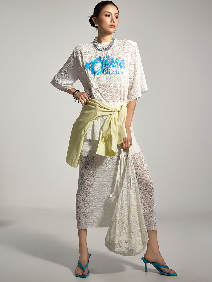 TP2124 Lace Top and Skirt Set