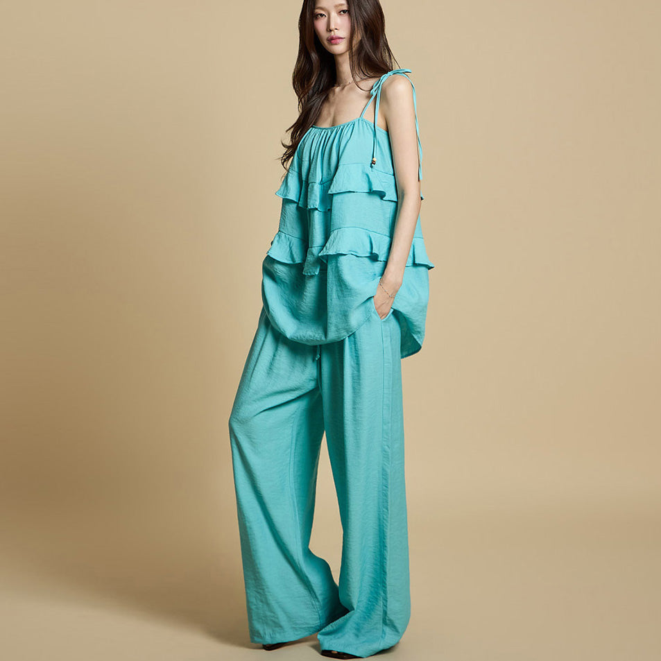 TP2172 ノースリーブトップスとパンツセット