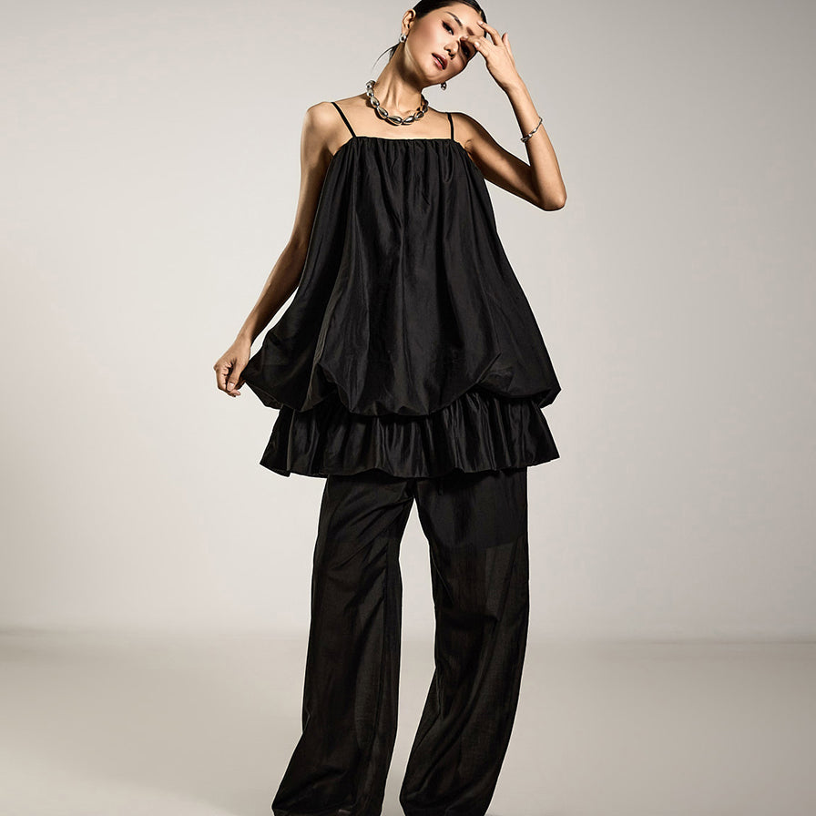 TP2176 Sleeveless Top and Slacks Set