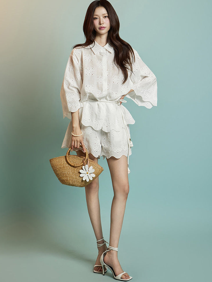 TP2189 アイレットシャツ&ショーツセット