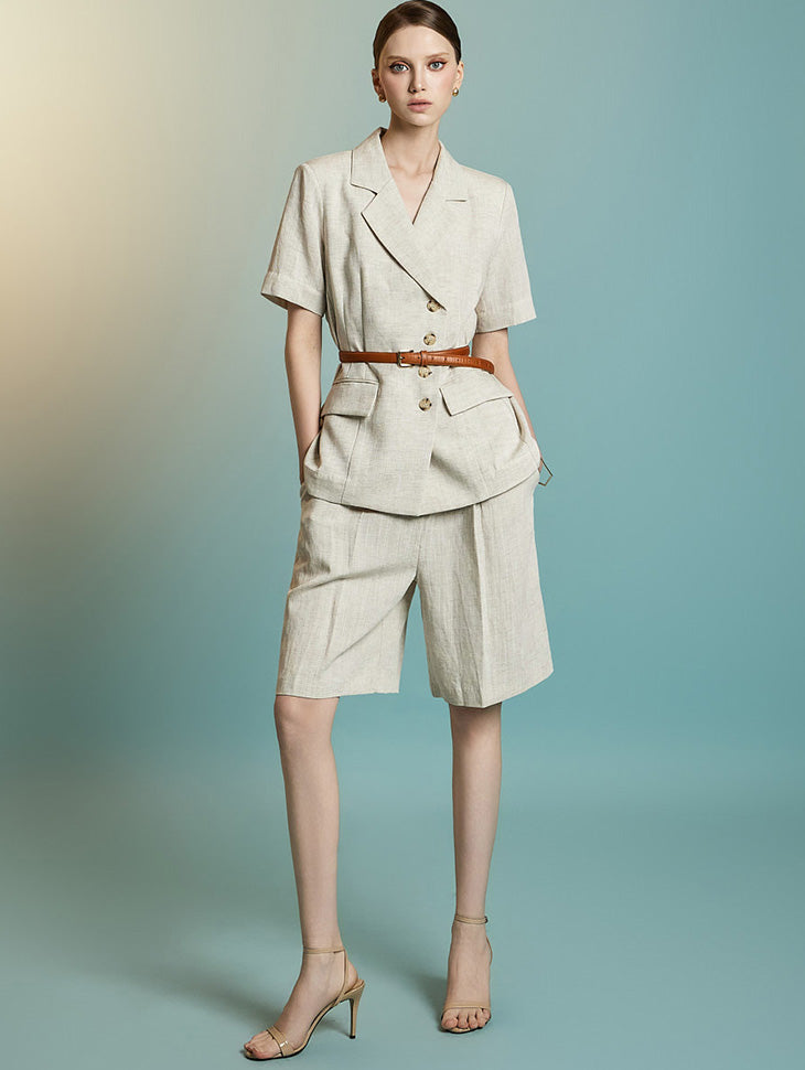 TP2203 リネンジャケット&ショーツセット