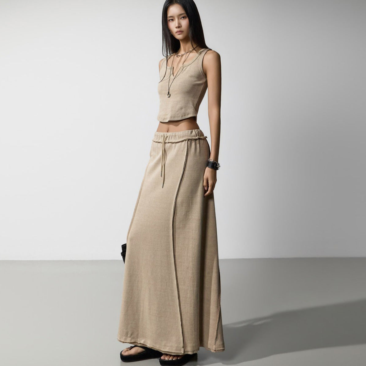 TP2442 Sleeveless Top and Skirt Set