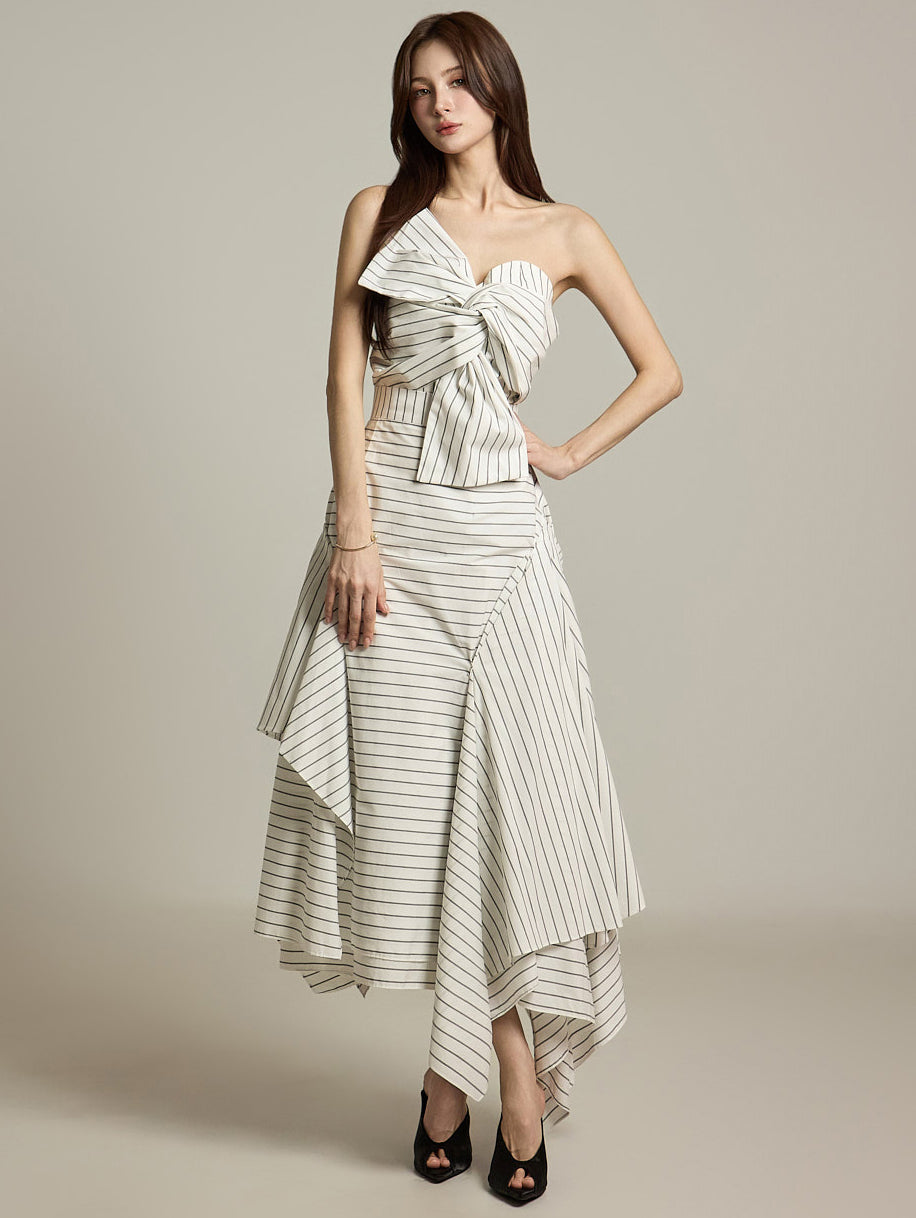 TP9150 ストライプビスチェ&スカートセット