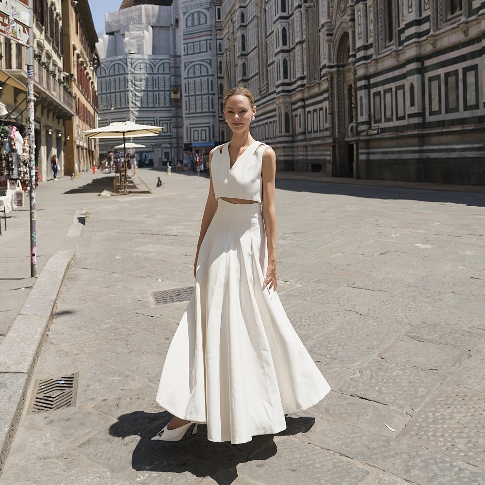 TP9153 リネントップス&スカートセット