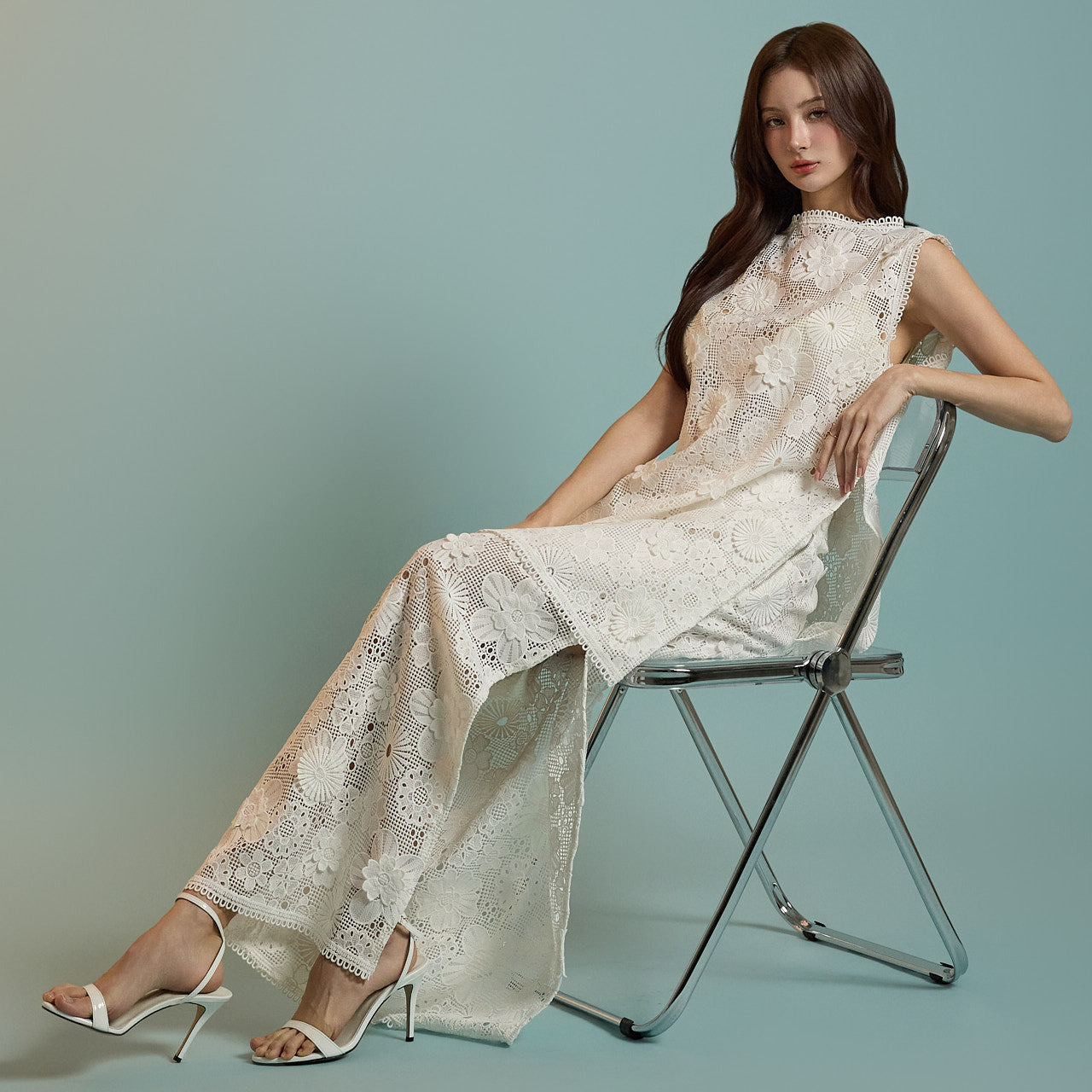 TP9169 蕾丝上衣和裙子套装