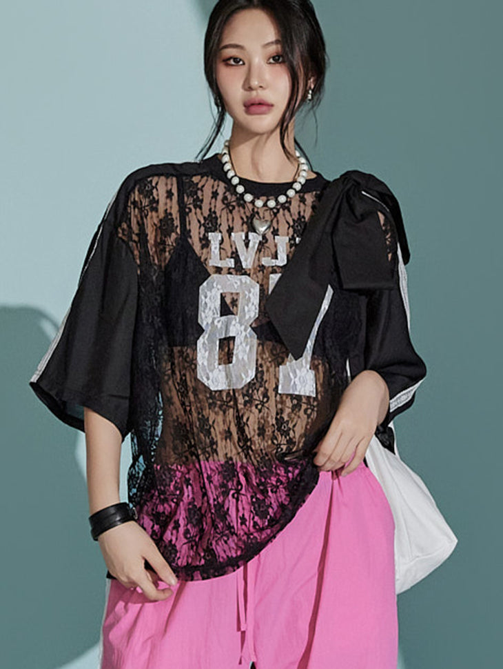 E3388 レースシアートップ