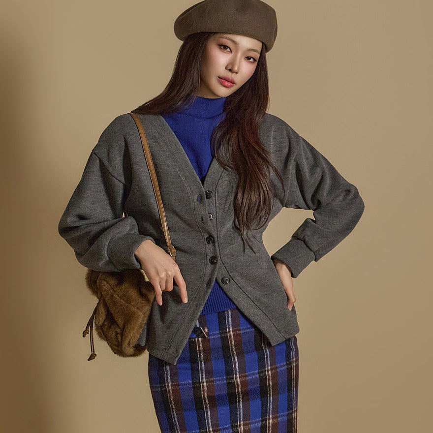 J2604 Fleece-lined Cardigan