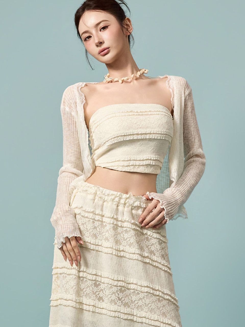 J2321 Frill Cardigan