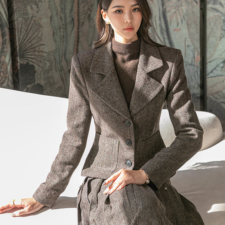 J1679 Herringbone Jacket