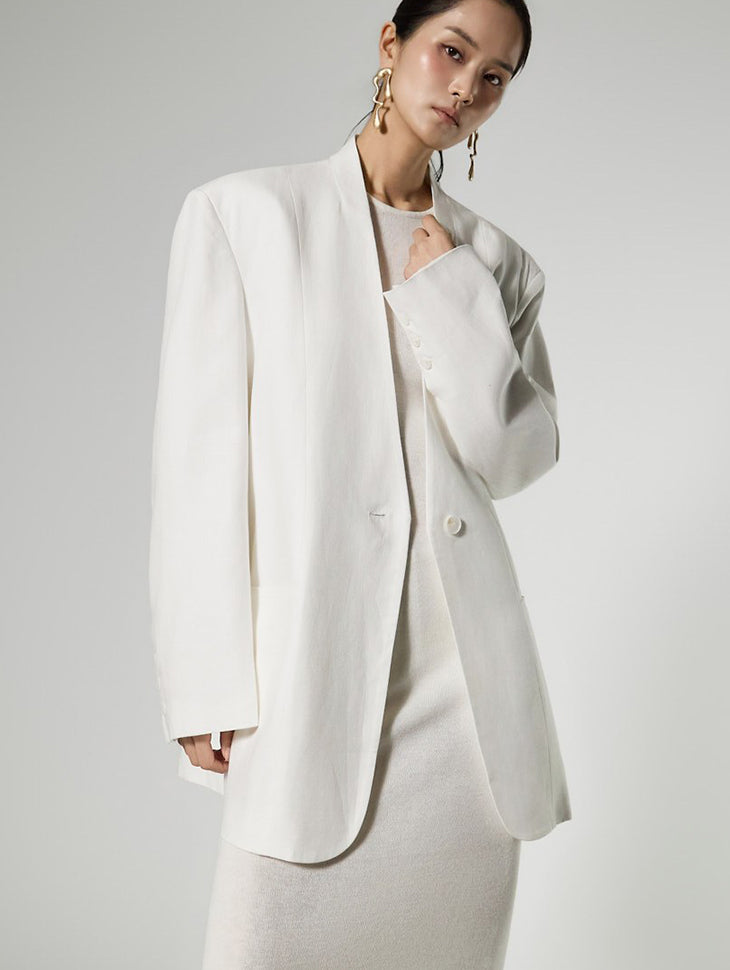 J3170 Linen Oversized Jacket
