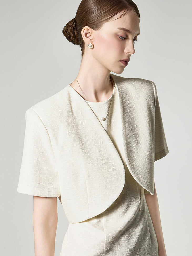 J3191 Bolero Tweed Jacket