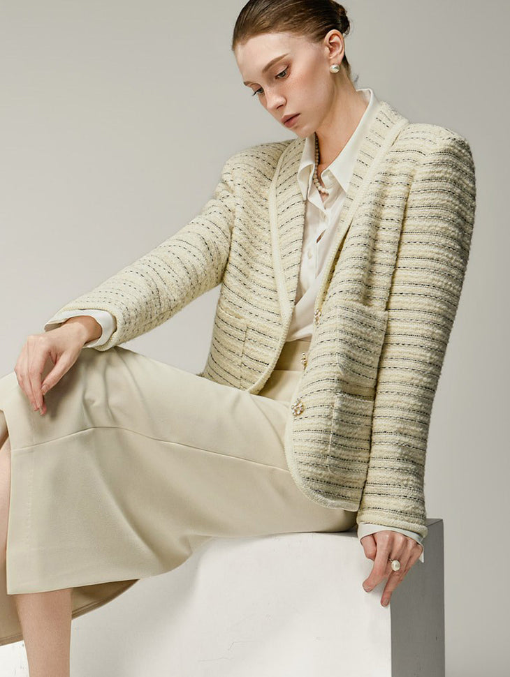 J3356 Wool Shawl Collar Jacket