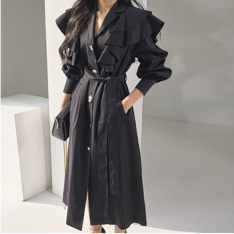 J1822 Frill Coat with Belt