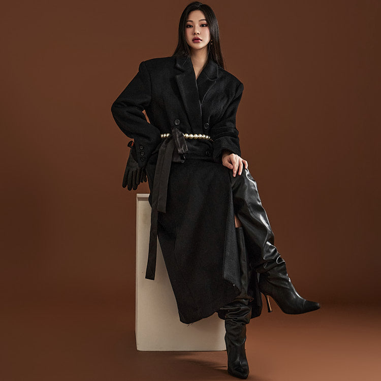 J2083 Wool Coat With Belt