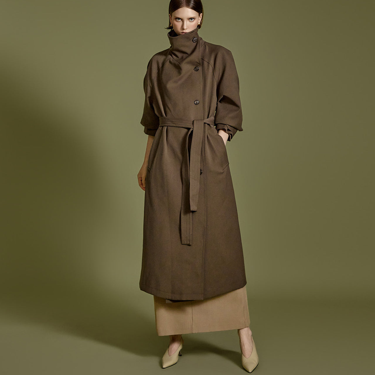 J2388 Trench Coat with Belt