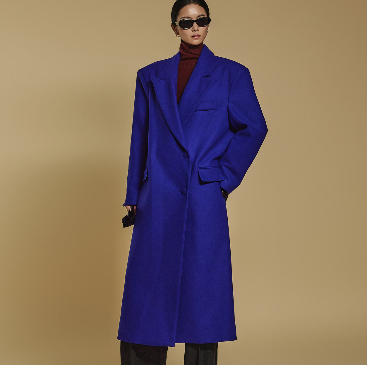 J2495 Lapels Wool Coat