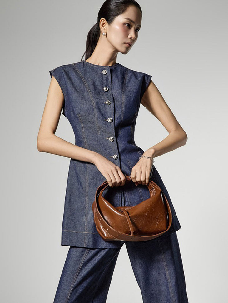 J9373 Stitch Button Slim Vest