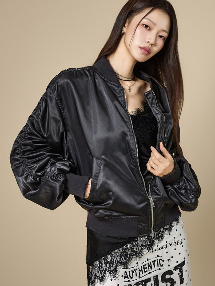 J3239 Printed Bomber Jumper