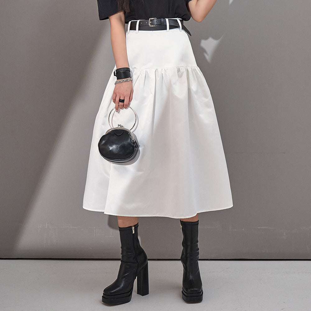 SK2450 Satin Skirt with Belt