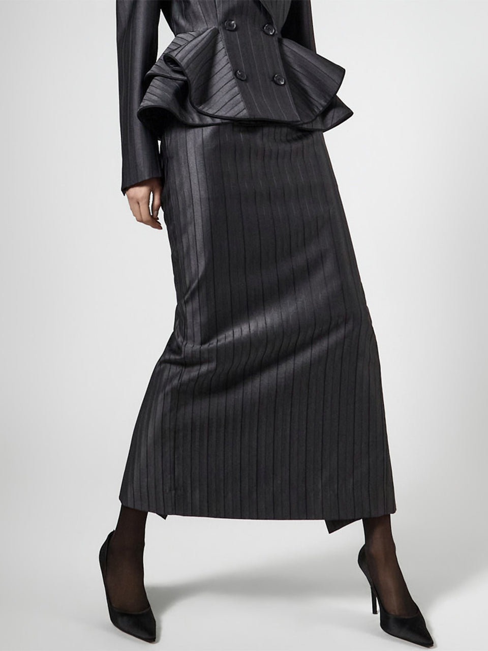 MBDSK003 缎面人鱼荷叶边长裙