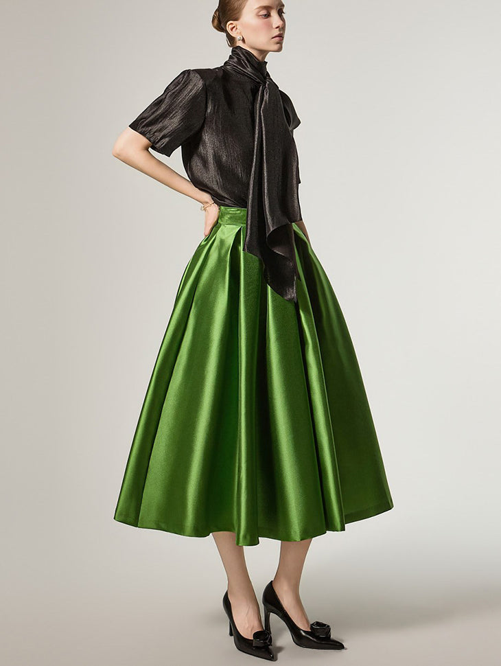 SK9288 Pintuck Flare Skirt