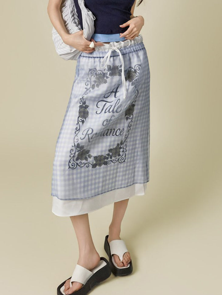SK3200 Organza Check Skirt