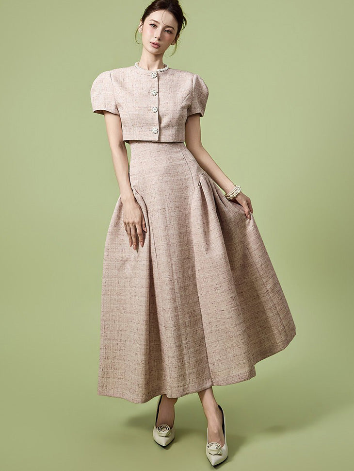 SK9310 Tweed Flare Skirt