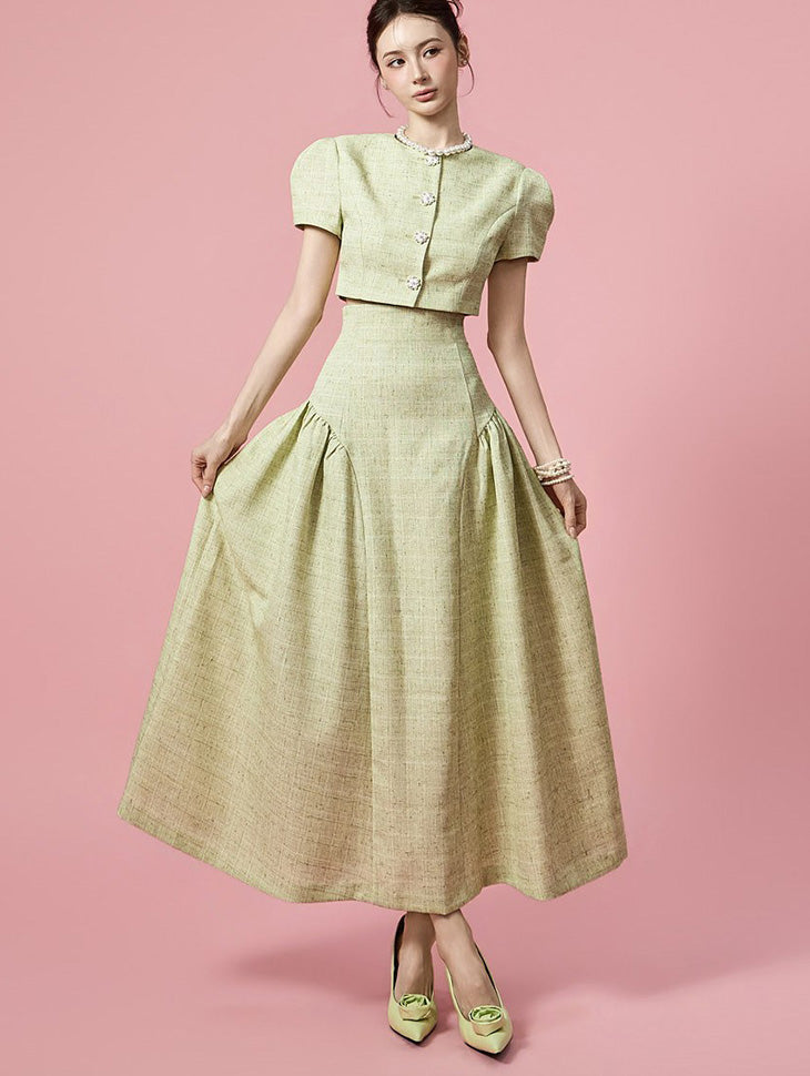 SK9310 Tweed Flare Skirt