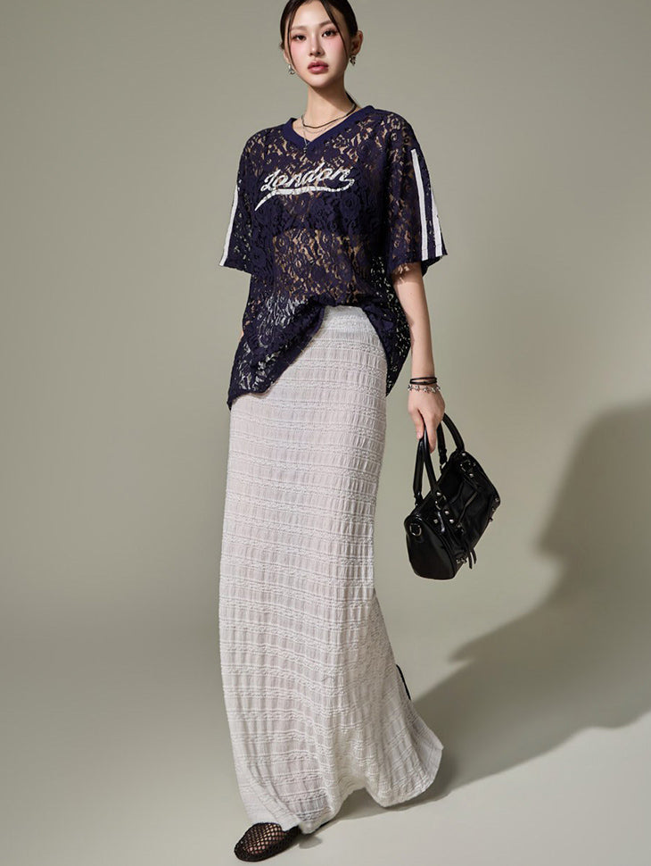 SK3243 Wave Shirred Skirt
