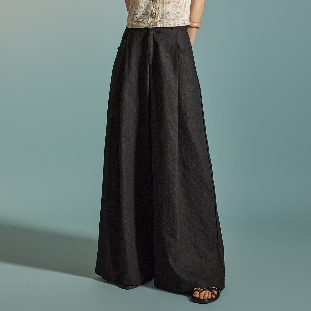 P3224 Linen Wide Pants