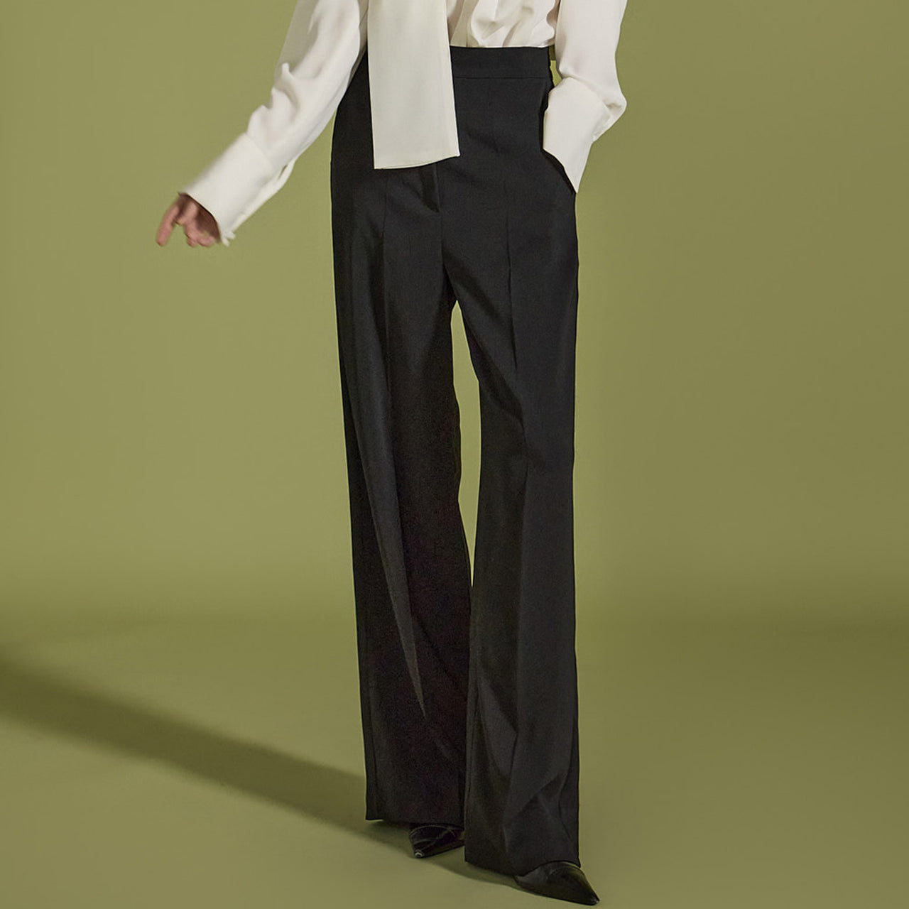 P3311 Pintuck Wide Slacks