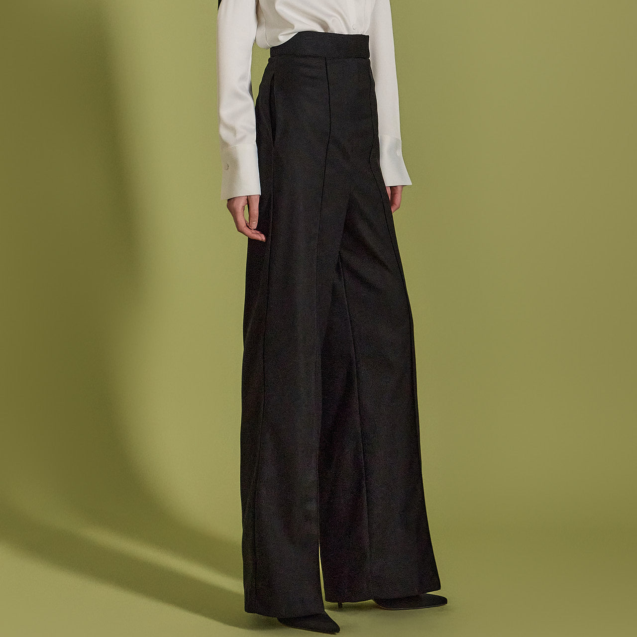 P9160 Pin tuck Wide Slacks