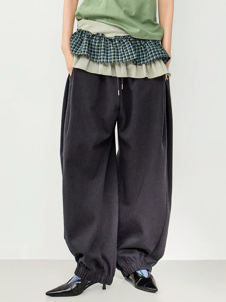 P3736 Pintuck Jogger Sweat Pants