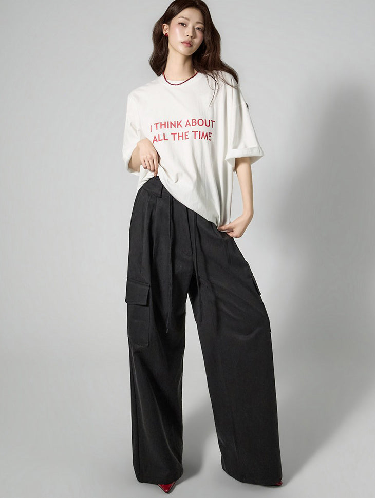 P3766 抽绳工装裤